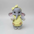 Handmade Crochet Elephant Toy in Yellow Jumper