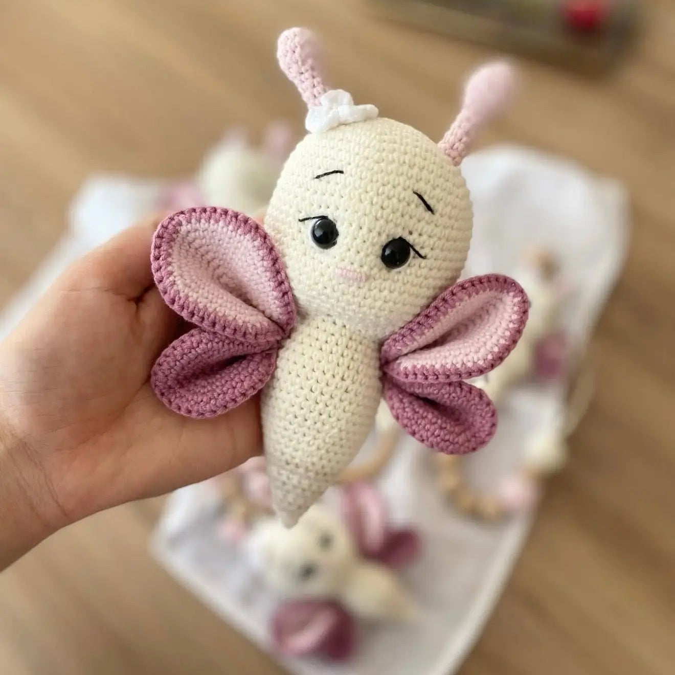 Handmade Crochet Newborn Sleeping Mate Butterfly Gift Set (5pc) – Baby Shower Gift