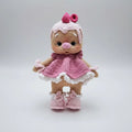 Handmade Crochet Cute Gingerbread Doll in Fancy Pink Dress - Christmas Decoration & Gift